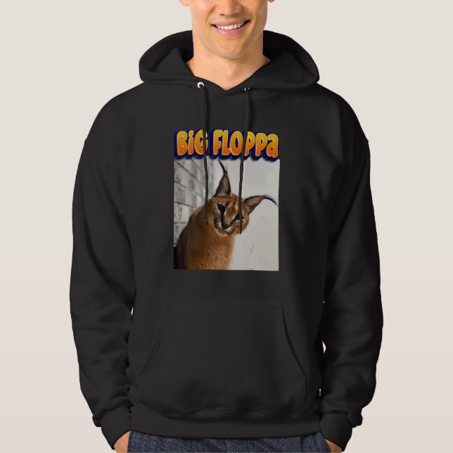 Big Floppa Meme Cat 3 Hoodie (Front)