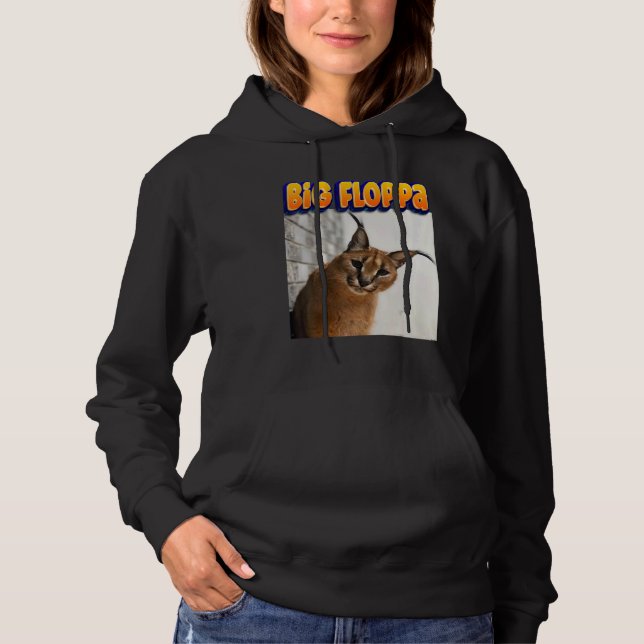 Big Floppa Meme Cat 3 Hoodie (Front)