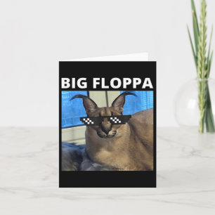 Big Floppa Meme Cat Card