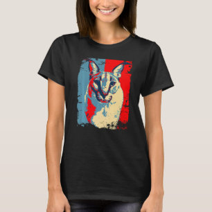 Big Floppa Meme cat Cute Caracal Cat retro distres T-Shirt