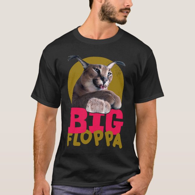 Big Floppa Meme.  Cat T-Shirt (Front)