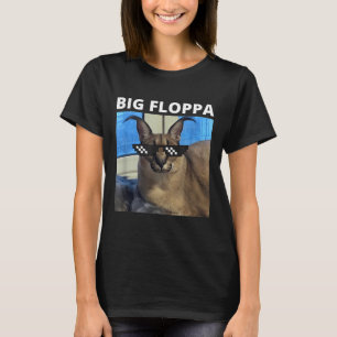 Big Floppa Meme Cat T-Shirt