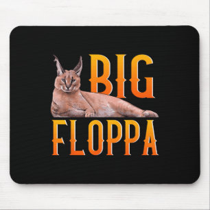 Big Floppa Meme Cute Caracal Cat Mouse Mat