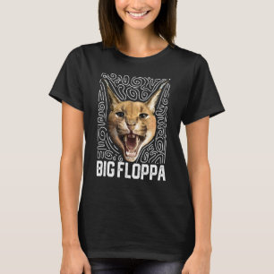 Big Floppa Meme Cute Caracal Cat retro vintage T-Shirt