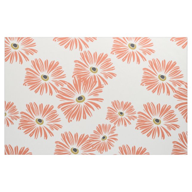 Big Floral Fabric Poppy Red (Fat Quarter)