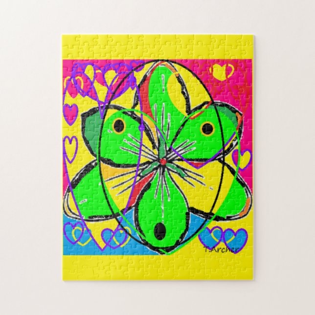 Big flower signed original art design very pretty  jigsaw puzzle (Vertical)