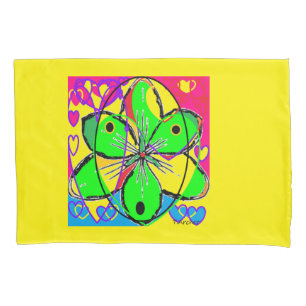 Big flower signed original art design very pretty  pillowcase