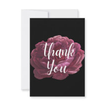 Big flower Thank you greeting card