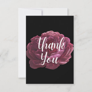 Big flower Thank you greeting card 