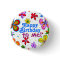 Big Flowers Happy Birthday to Me Button
