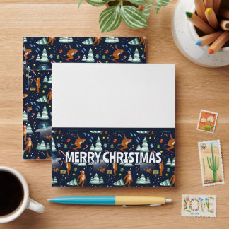 Big Foot, Aliens, & Reindeer Sci-Fi Christmas Envelope