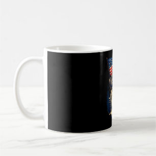 Big foot bigfoot sasquatch american flag patriotic coffee mug