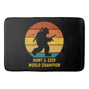 Big Foot Don't Want To Hide And Seek Anymore Now H Bath Mat