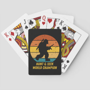 Big Foot Don't Want To Hide And Seek Anymore Now H Playing Cards