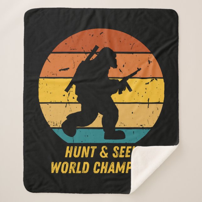Big Foot Don't Want To Hide And Seek Anymore Now H Sherpa Blanket (Front)