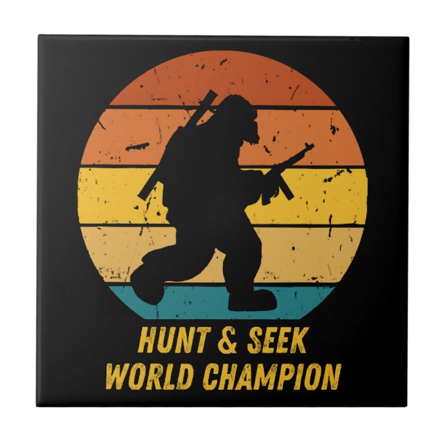 Big Foot Don't Want To Hide And Seek Anymore Now H Tile (Front)