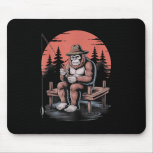 Big Foot Fishing Cool Fishing Fisherman Bigfoot Sa Mouse Mat
