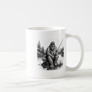 Big Foot Fishing Fishing Funny Sasquatch Fish Coffee Mug