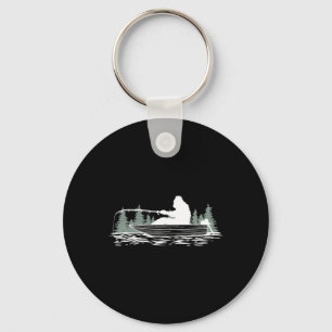 Big Foot Fishing Fishy Fishing Lover Fisherman Ret Key Ring