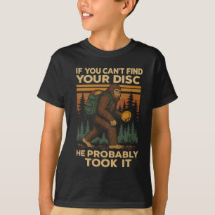 Big Foot Funny Disc Golf Sasquatch Men Women Kids T-Shirt