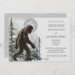 Big Foot/ Sasquatch Birthday Party Invitation<br><div class="desc">Join the fun with sasquatch for a special birthday celebration. Add your party details to this cute bigfoot graphic with a forest behind him and a full moon above him . Let the good times begin.</div>