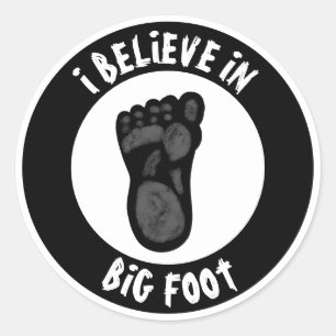 Big Foot Sasquatch Footprint Classic Round Sticker
