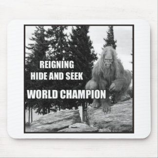 Big Foot , Sasquatch Hide and Seek Design Mouse Mat