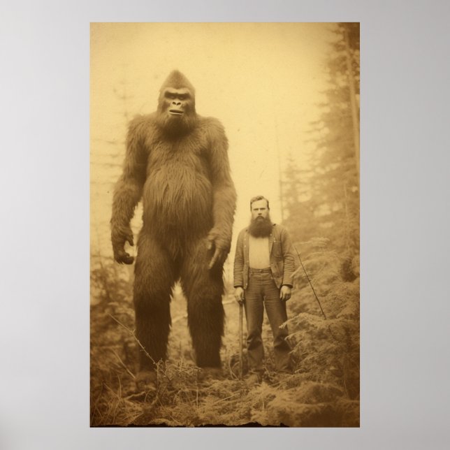 Big Foot, Sasquatch, Poster, Cryptid Poster (Front)