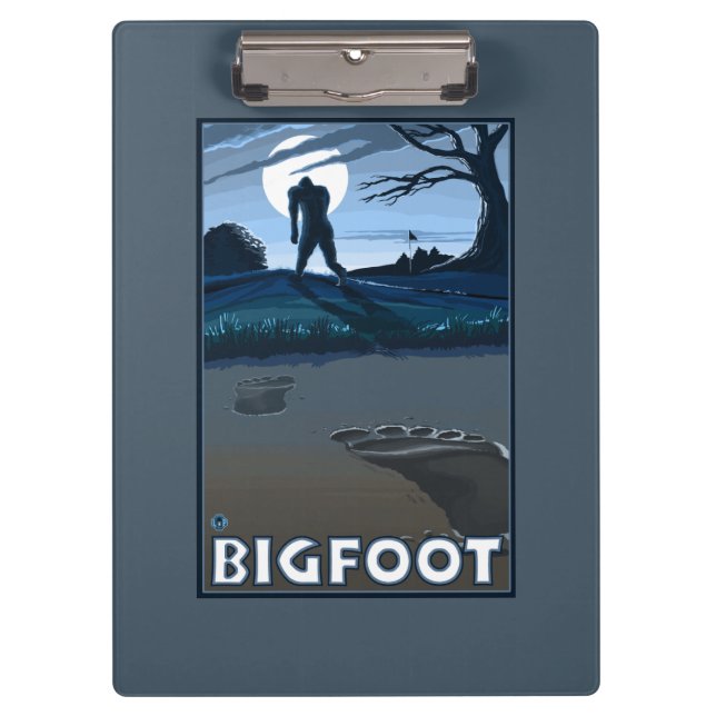 Big Foot walking through Golf Course Clipboard (Front)