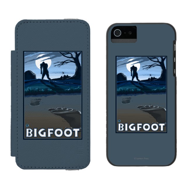 Big Foot walking through Golf Course Incipio iPhone Wallet Case (Side by Side)