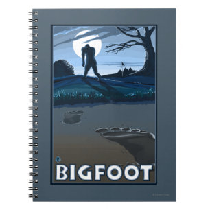Big Foot walking through Golf Course Notebook