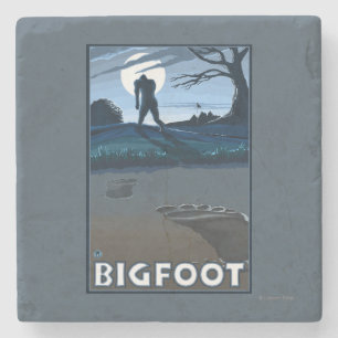 Big Foot walking through Golf Course Stone Coaster