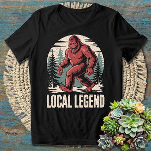 Big Foot Yeti Funny Local Legend - Humourous T-Shirt
