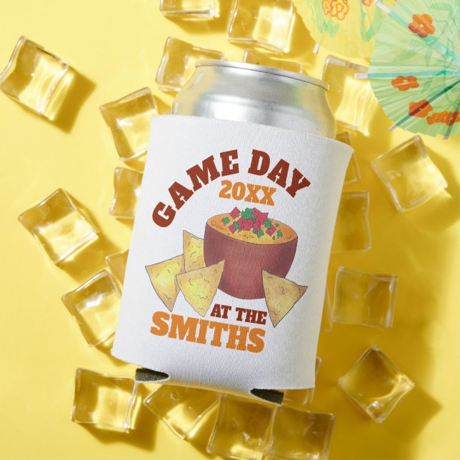 Big Football Game Tailgate Party Chips Cheese Dip Can Cooler (In Situ Summer)
