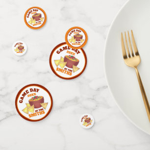 Big Football Game Tailgate Party Chips Cheese Dip Confetti