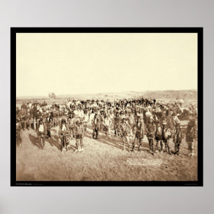 Big Foot's Miniconjou Band at Grass Dance SD 1890 Poster