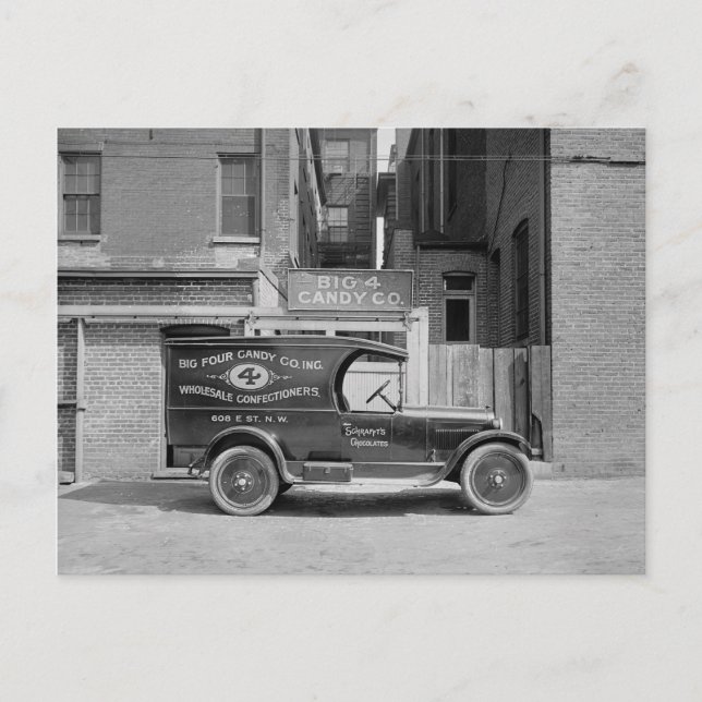 Big Four Candy Co. Truck Postcard (Front)