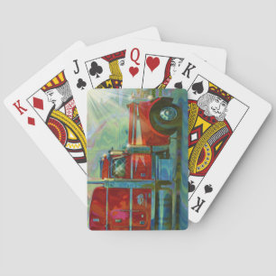 Big Freight Red Lorry Truck-Driver's Card Deck
