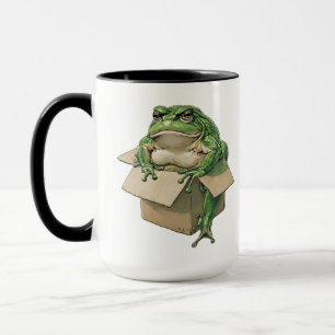Big Frog in Small Box – I Almost Fit Meme Design Mug