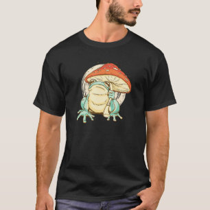 Big Frog With A Mushroom Umbrella Graphic T-Shirt