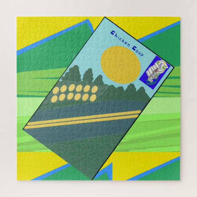 Big Funny Eggs Crossing the Road Jigsaw Puzzle (Vertical)