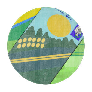 Big Funny Eggs Crossing the Road Paper cup Cutting Board