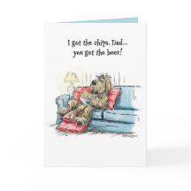 Big Funny Shaggy Dog Card for Dad