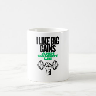 Big Gains Funny Gym Shirt Coffee Mug