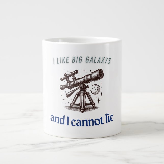 Big Galaxys Funny Space Large Coffee Mug (Front)