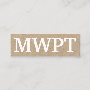 Big giant bold initials cover mini business card