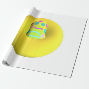 BIG GIANT EXTRA LARGE YELLOW ABSTRACT ART WRAPPING PAPER