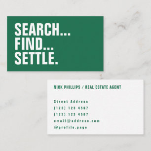 Big giant quote text cover business card