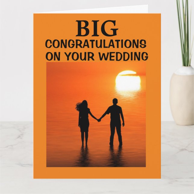 BIG GIANT WEDDING MARRIAGE CONGRATULATIONS CARD (Front)