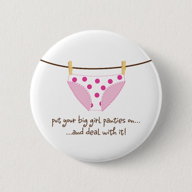big girl 6 cm round badge (Front)